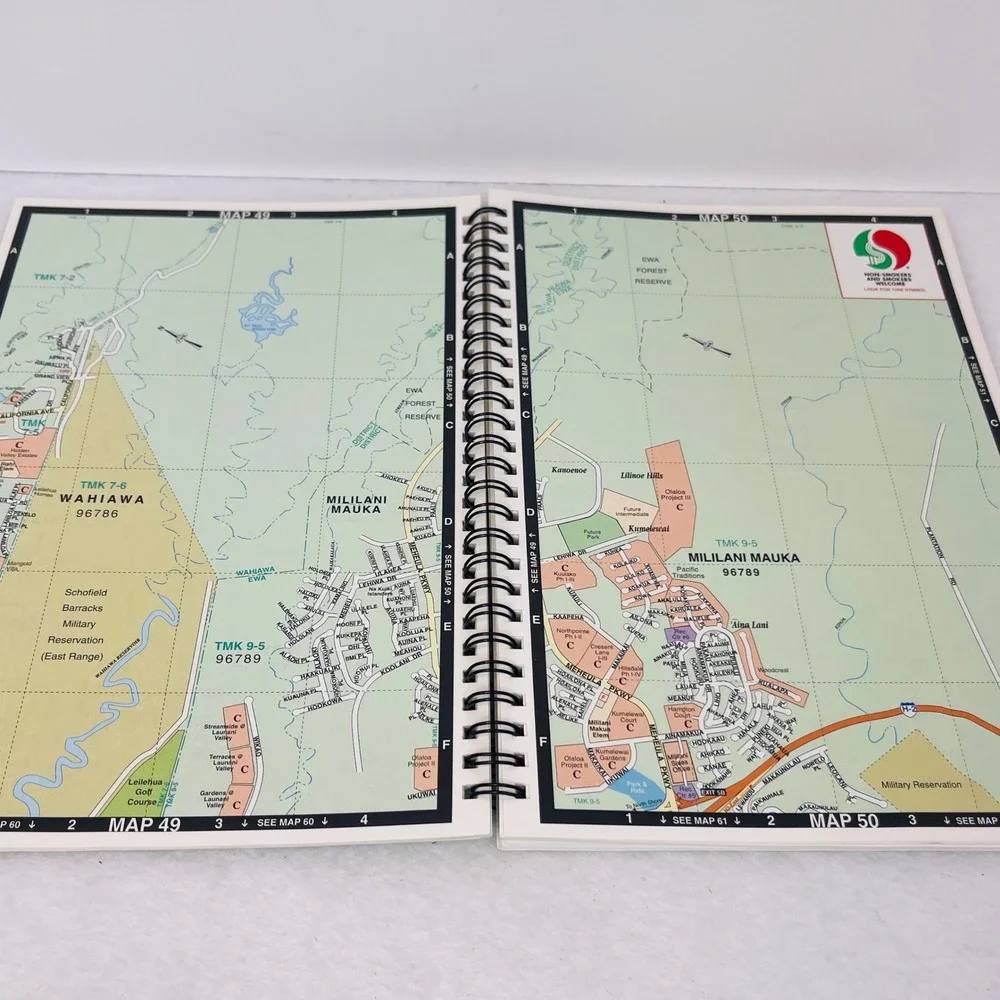 1997 TMK Maps Oahu Hawaii Streets & Condos Spiral Map Book Vintage Atlas